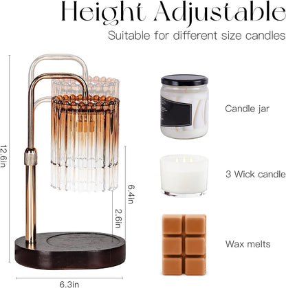 Candeldo Candle Warmer Lamp with Timer: Black Wax Melt Warmer