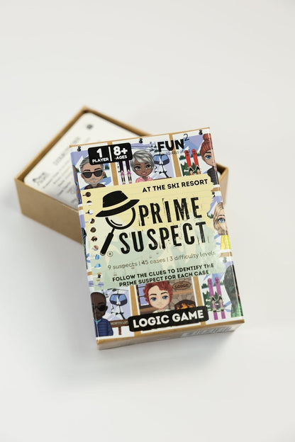 Prime Suspect Logic Game with 45 Case Cards | Single Player or Group Play | Ages 8+ | Compact Brain Teaser Game | Detective Game (Prime Suspect: Original)