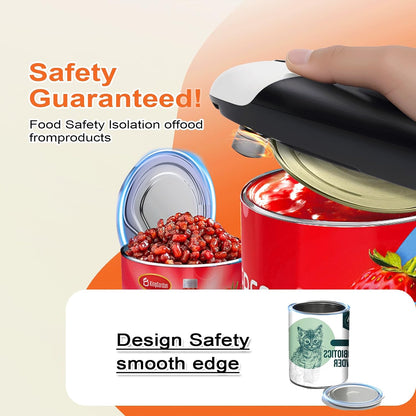 NOTUSIUY Rechargeable Auto Electric Can Opener, Hands-Free Smooth Edge, One-Touch Safe Opener for Seniors, Ideal Kitchen Gift