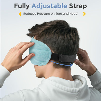 Sleep Headphones with Bluetooth 5.4 Sleep Mask, Bamboo Cotton Music Wireless Bluetooth Eye Mask for Sleeping, Earphones HD Speaker Microphone for Travel