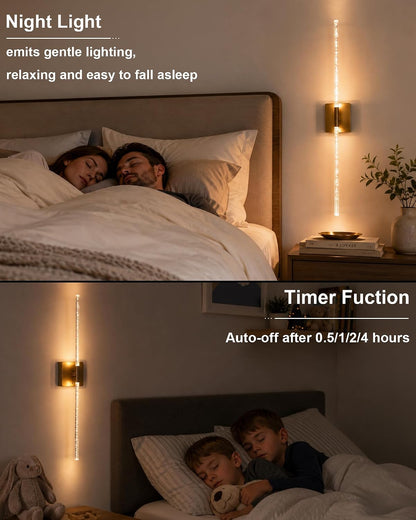 iThird Battery Operated Wall Sconces Set of 2: 10000mAh Rechargeable Wireless Wall Lights, 360° Rotatable Magnetic Wall Lamp, 4CCT Dimmable LED Wall Lighting for Bedroom Living Room Hallway, 31.7in