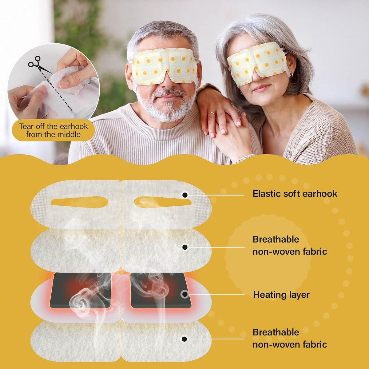 Steam Eye Mask,Warm Eye Compress for Dry Eyes Sleep Mask,Hot Auto Heated Eye Masks Relaxing Items for Women Moist Heat for Eyes Soothing Eye Fatigue,Disposable EyeMask for SPA Essentials