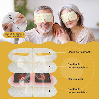 Steam Eye Mask,Warm Eye Compress for Dry Eyes Sleep Mask,Hot Auto Heated Eye Masks Relaxing Items for Women Moist Heat for Eyes Soothing Eye Fatigue,Disposable EyeMask for SPA Essentials