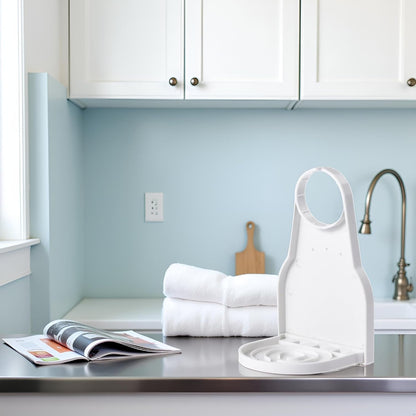 White Foldable Detergent Drip Catcher Laundry Clip Tight On Laundry Bottle Spouts Laundry Detergent Cup Holder Liquid Laundry Detergent