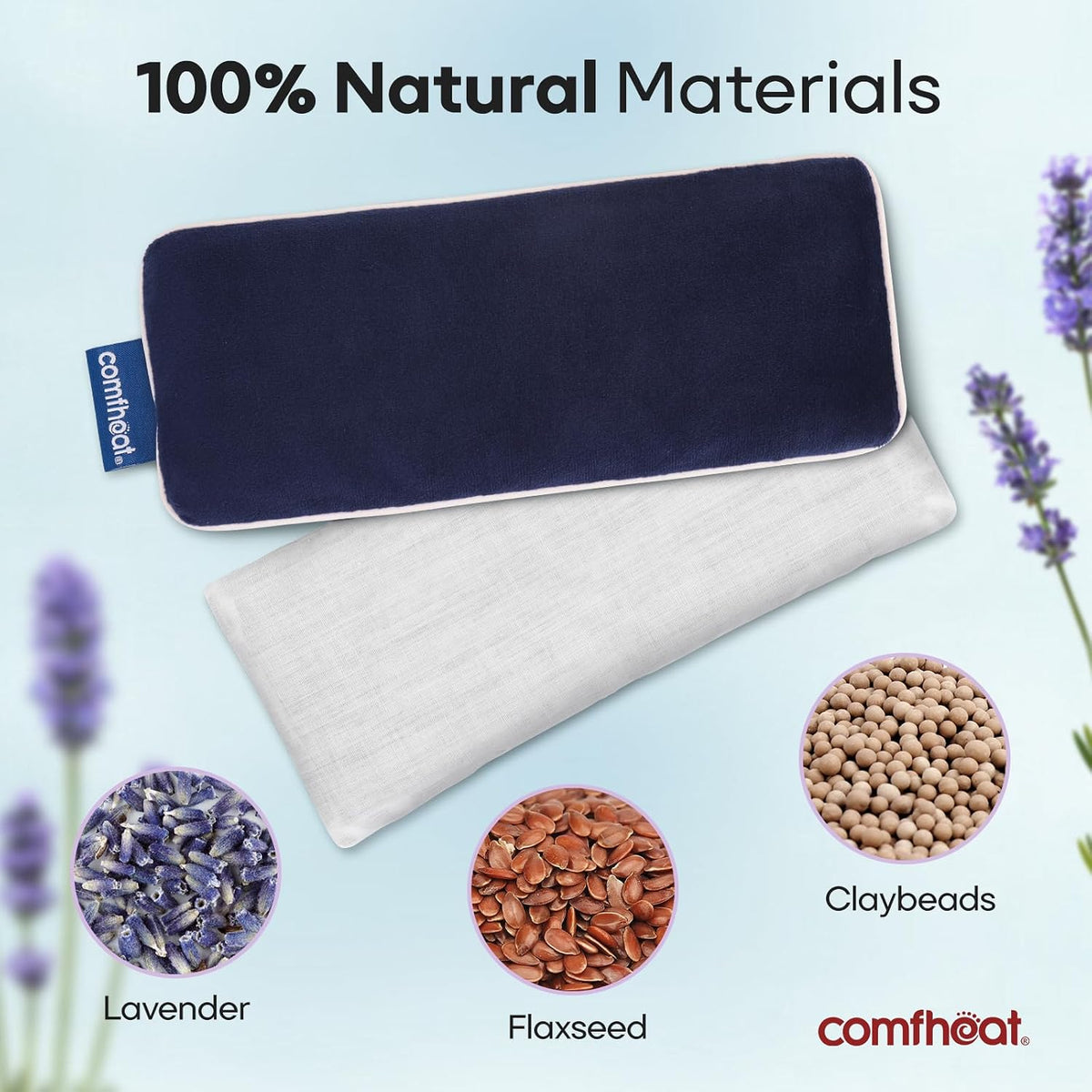 Lavender Weighted Eye Pillow for Yoga Relaxation FSA Eligible HSA