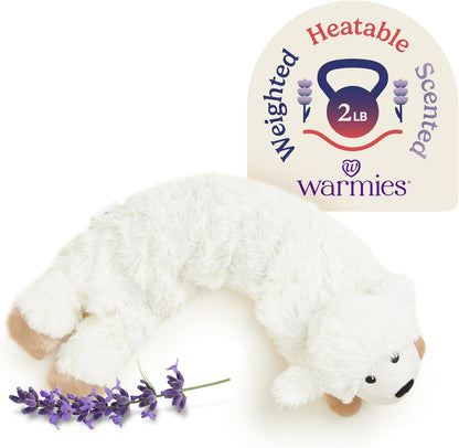 warmies Microwavable Neck Heating Pad, French Lavender Scented, White