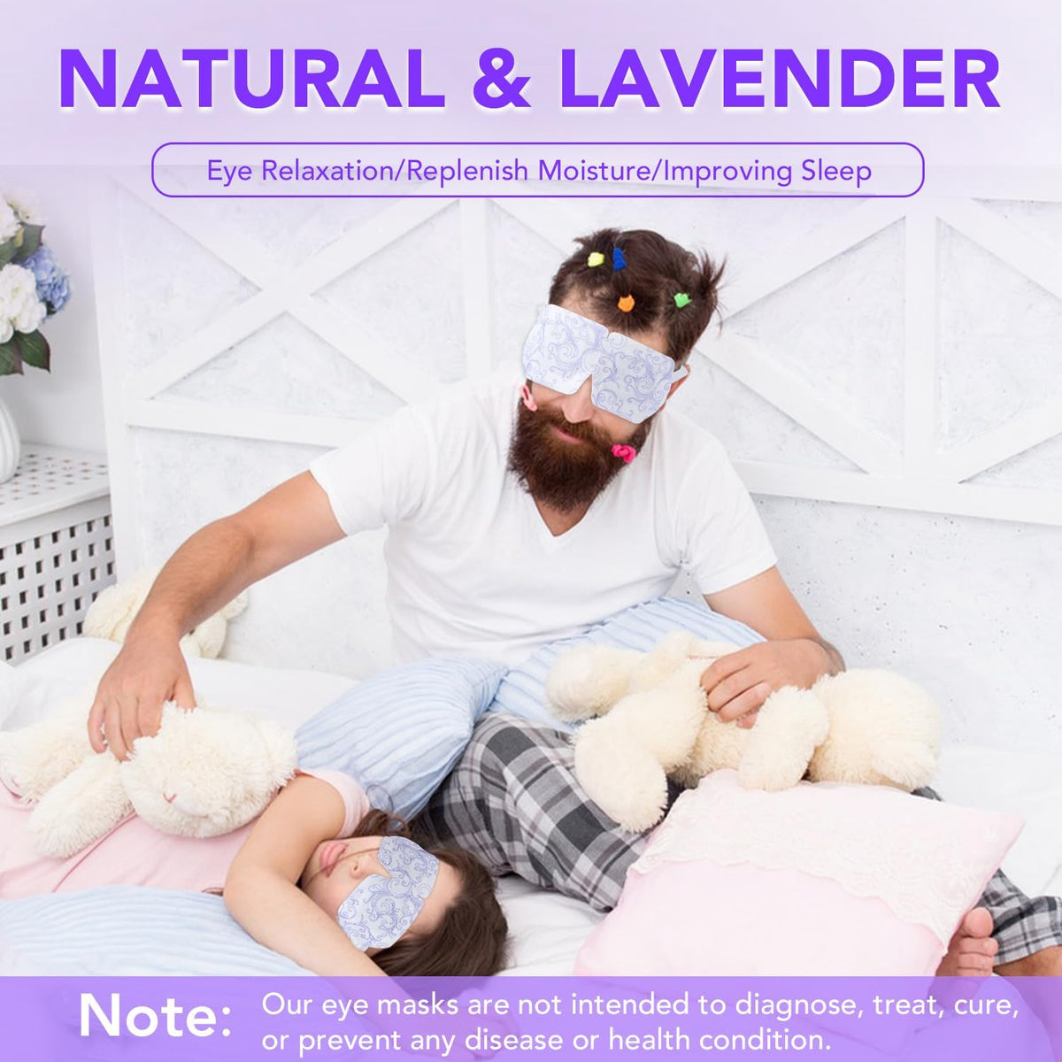 XPCARE 48 Pack Steam Eye Mask Disposable for Dry Eyes Cornea Care-Unscented