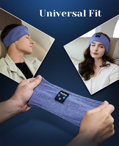 Perytong Sleeping Headphones Bluetooth Headband, Soft Long Time Play Sleeping Headsets with Built in Speakers Perfect for Workout,Running,Yoga,Travel, Darkgray