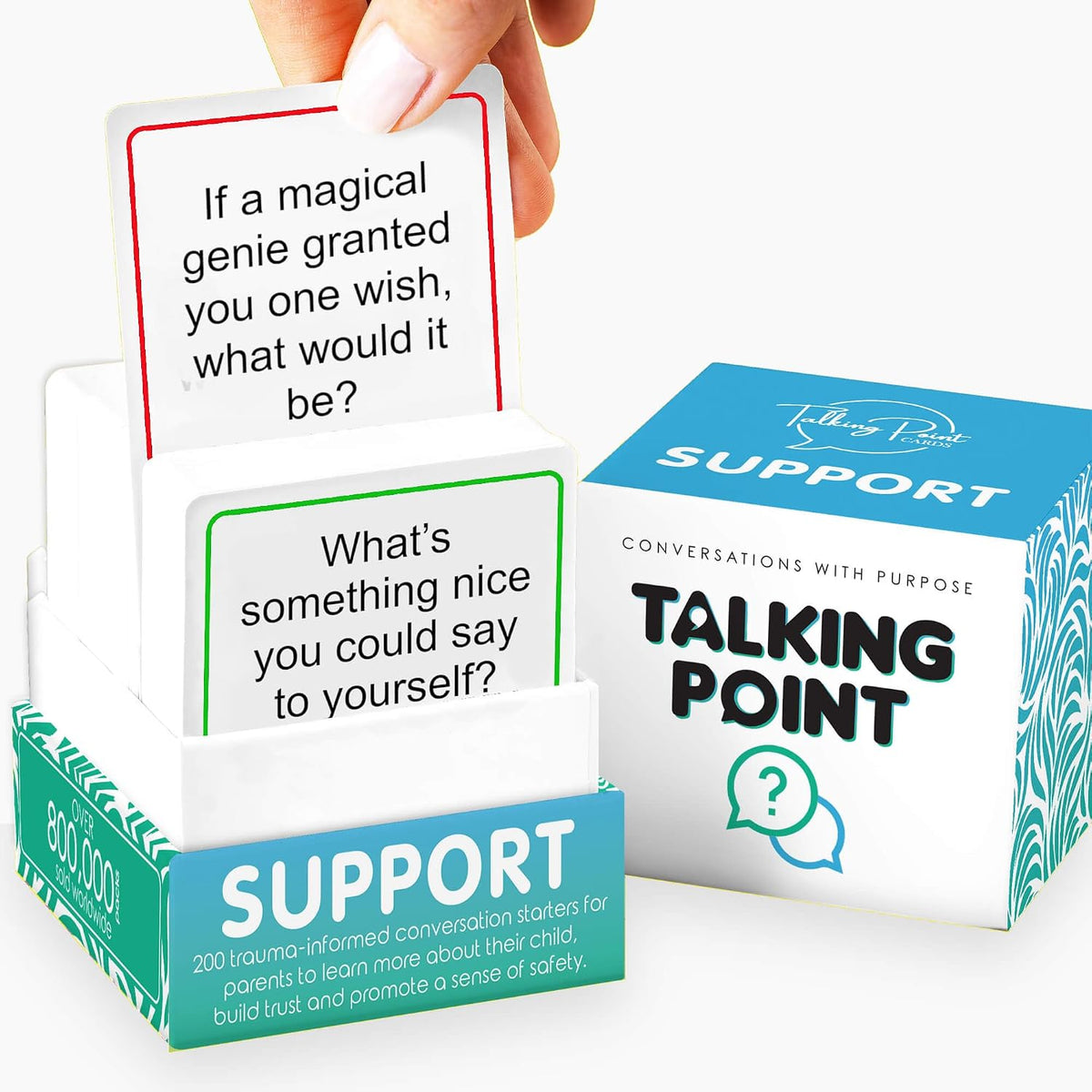 200 Therapy Conversation Cards for Kids, Teens & Adults, Supports Ages 5+