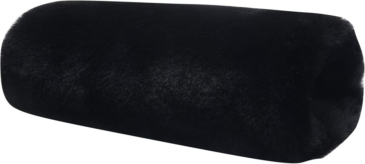 Faux Fur Hand Muff for Women Winter Hand Warm Warmer with PU Leather Strap
