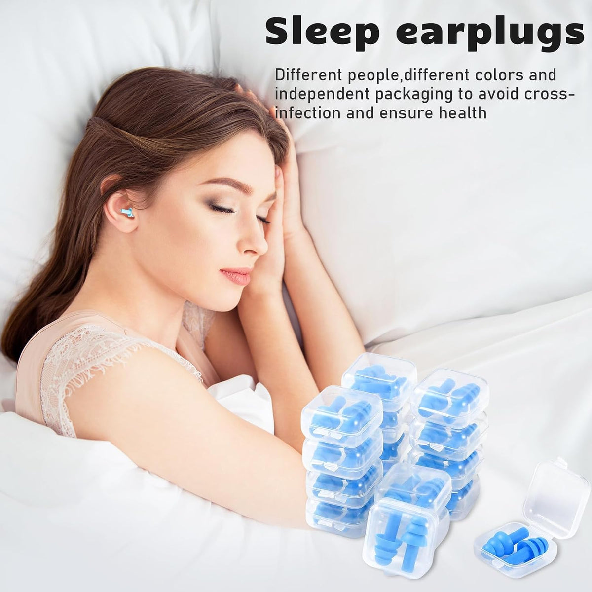 Tondiamo 150 Pairs Ear Plugs Bulk Individually Wrapped Earplug, Multicolor