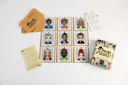 Prime Suspect Logic Game with 45 Case Cards | Single Player or Group Play | Ages 8+ | Compact Brain Teaser Game | Detective Game (Prime Suspect: Original)