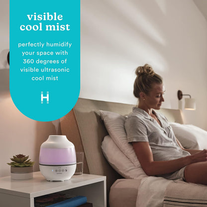 Homedics Cool Mist Humidifier Large Air Humidifiers 7-Color Night-Light