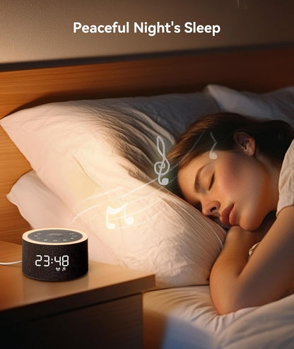 Dreamegg D1+ Sound Machine Alarm Clock, 29 Soothing Sounds with Night Light