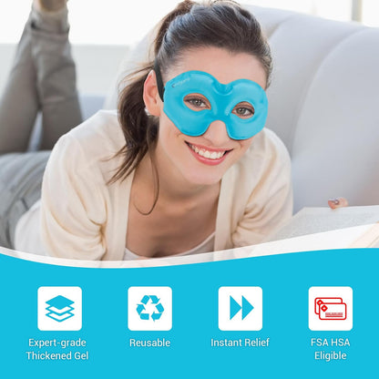 Comfytemp Cold Gel Eye Mask, Cooling Eye Ice Pack for Puffiness