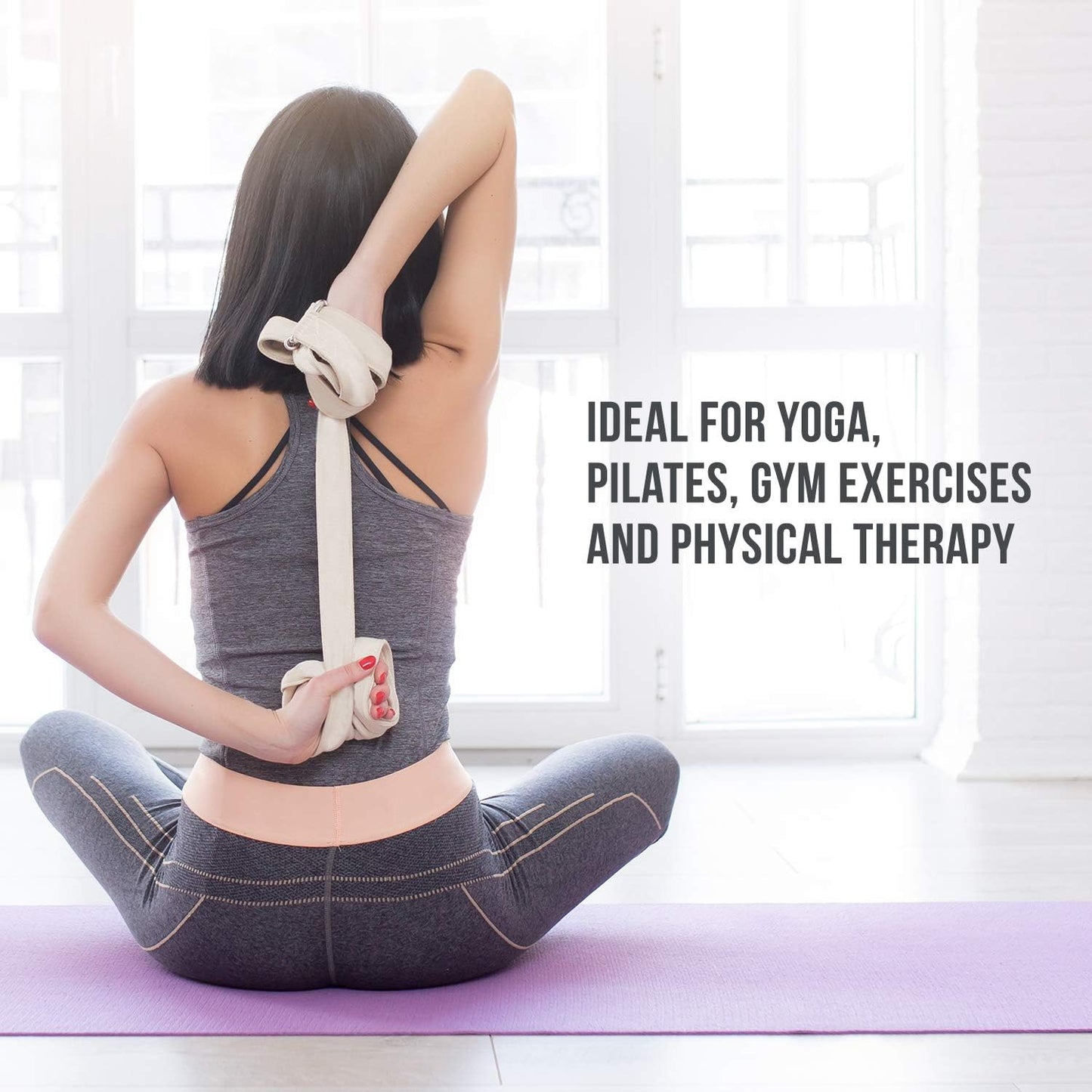 Stretching Straps and Yoga Blocks - Yoga Beginner Kit for Pilates & Gym | For Home Workouts - Hold Poses, Stretch, Improve Flexibility & Maintain Balance. BONUS Exercise Guide