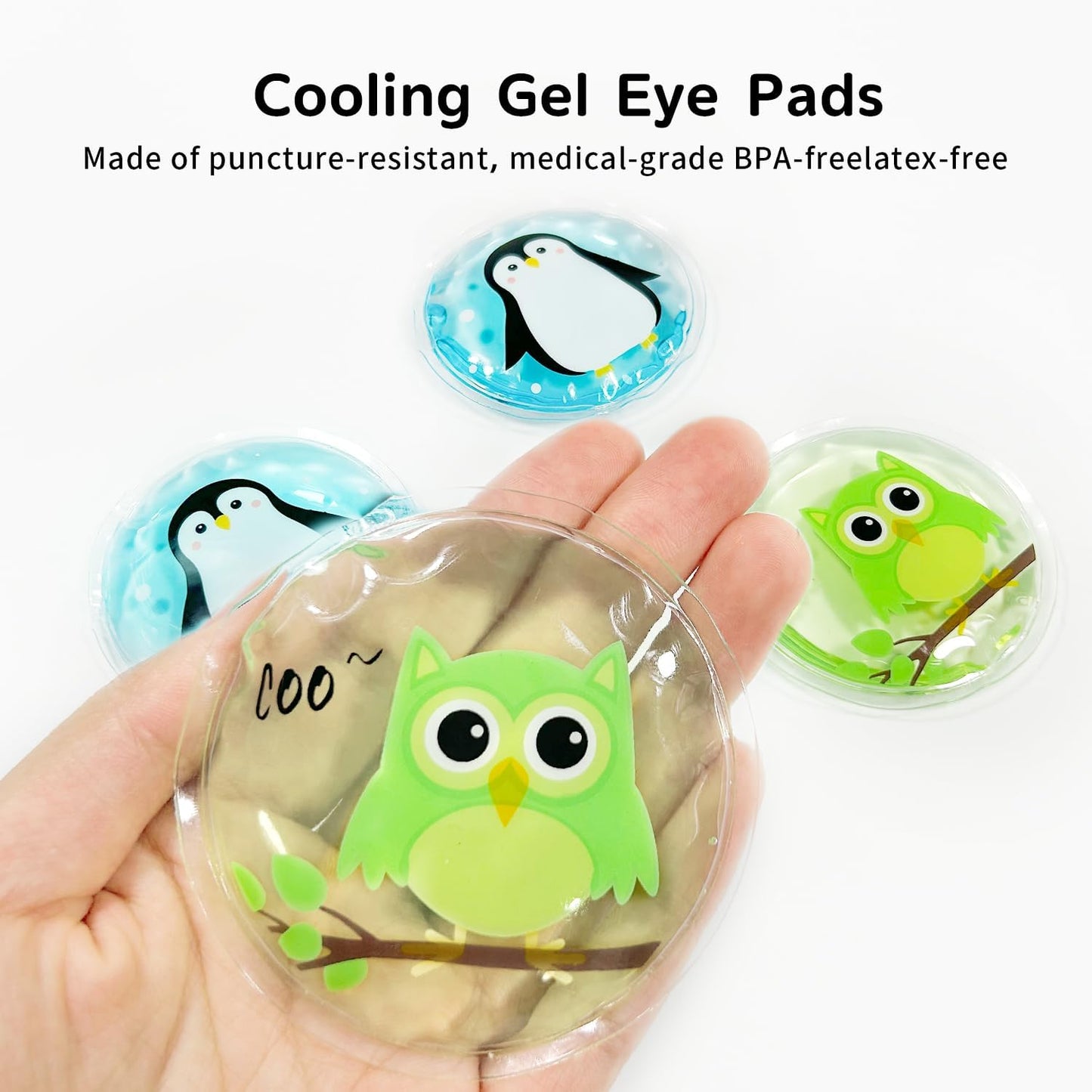 4PCS Gel Eye Ice Pack Set Reusable, Cold and Hot Compress for Eyes, Ice Pack for Eyes, Cooling Eye Pads for Eye Strain, Swelling, Redness, Dark Circles, Puffy Eyes, and Eye Recovery Surgery.