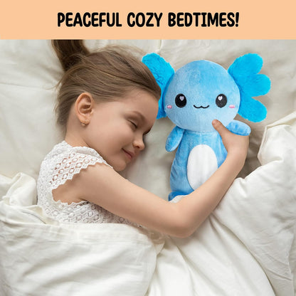 Axolotl Unscented 2Lbs Heating Pad for Neck Shoulders and Back Wrap Microwavable, Heatable 22.5" Cute Warm Stuffed Animals Neck Warmer - Axolotl Gifts for Women Girls and Kids