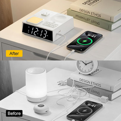Digital Alarm Clock Sound Machine with 41 Sounds, Dual Alarms, Night Light