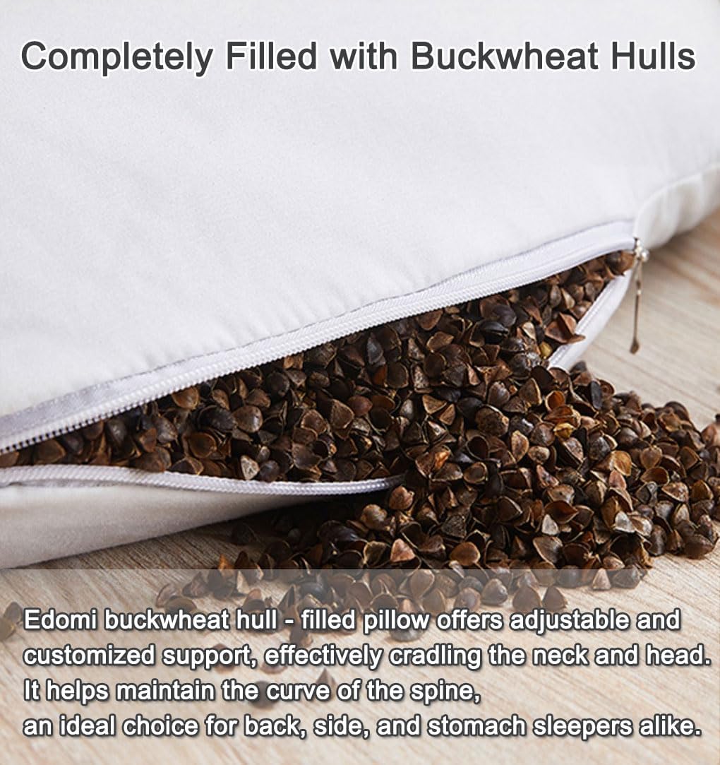 Buckwheat Cervical Neck Roll Pillow,17.7"x5.9" Firm Support Neck Bolster with Washable Cover, Adjustable Hard Cylinder Round Pillow with Buckwheat Hulls, for Office Lunch Breaks Sleeping,Pink