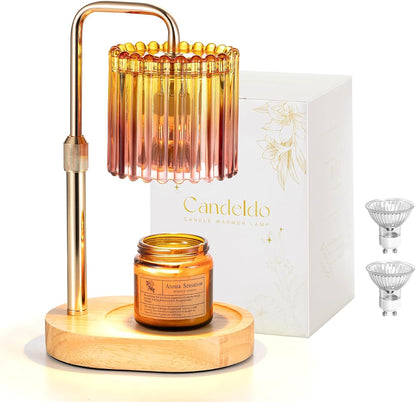 Candeldo Candle Warmer Lamp with Timer: Black Wax Melt Warmer