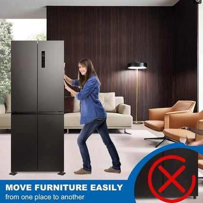 Furniture Sliders, 8pcs 4.7 inch Square Sliders for Furniture on Carpet, Heavy Duty Furniture Movers Sliders - Protect The Surface of Carpet, Easily Move Any Items!