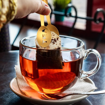2 Pcs Tea Bag Squeezer, Stainless Steel Tea Spoon for Loose Tea Round Tea Bag Clamp Tea Bag Tongs Tea Bag Clip Tea Bag Grip Holder Strainer for Tea Drinkers Accessories Tool