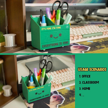 Tian Zhun Dumpster Fire Pencil Holder Funny Magnetic Pen Holder Strong Magnets to Store Marker Pencil Organizer for Refrigerator Whiteboard Locker Home Office or Hospital