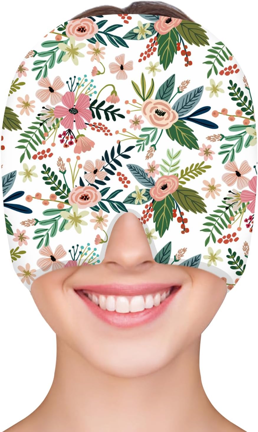 ZNÖCUETÖD Migraine Headache Relief Cap Hat Full Head ice Pack Wrap Cold Cap