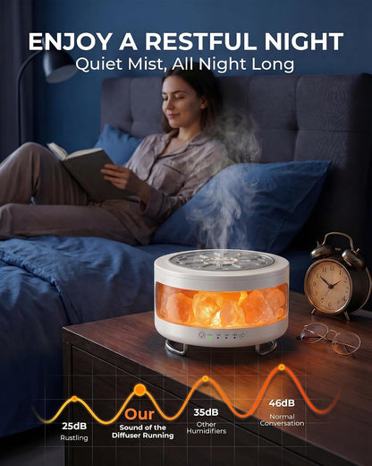 Essential Oil Diffuser with Himalayan Salt Lamp, Scent Diffusers for Home