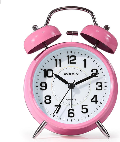 AYRELY® Super Loud Alarm Clock for Heavy Sleepers, 4.5 Inch Twin Bell Retro
