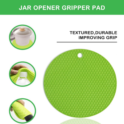 Jar Opener for Weak Hands, Seniors with Arthritis, 5 in 1 Multi Function Bottle Opener Lid Opener For Arthritic Hands with Non Slip Rubber Jar opener Gripper Pad and Corkscrew Wine Opener(BLUE)