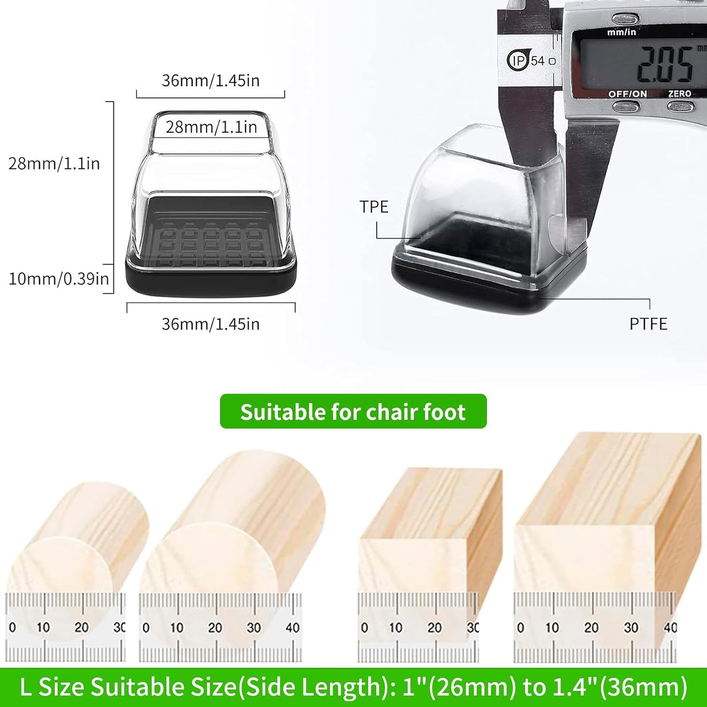 Chair Sliders for Carpet, 16PCS Furniture Sliders for Carpeted Floors & Hardwood Floors, Round Chair Glide Pads for Quickly and Easily Moving Furniture, Protect Floor(Clear, Fit 0.75"-1.1") | Chair Glides for Carpet & Hardwood Floor, Furniture Slides