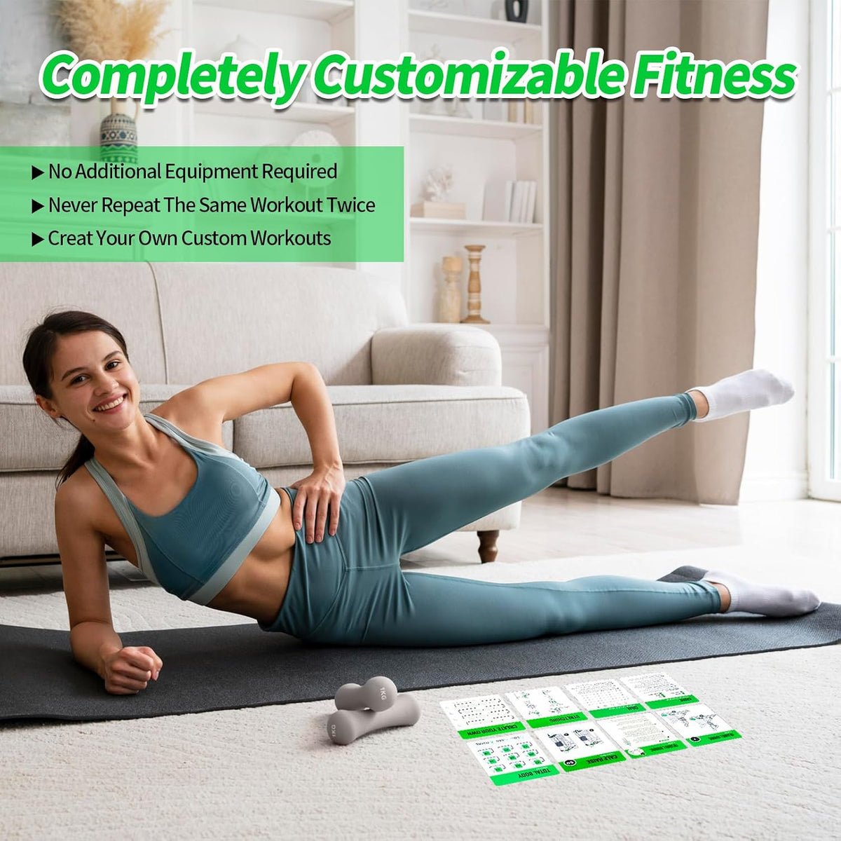 Half Balance Ball Workout Cards, 62 Exercises Cards Deck Large Size 5" x 3.5" Fitness Cards for Women & Men, Beginner Fitness Guide to Training Exercises at Home or Gym