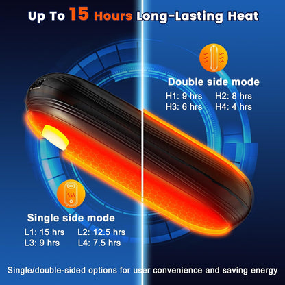 Electric Hand Warmers Rechargeable with Flashlight, LED Display, 17Hrs Warmth, Dual-Side 4 Levels Fast Heating Portable Pocket Heater for Hunting, Camping, Golf, Outdoor, Gifts for Women/Men