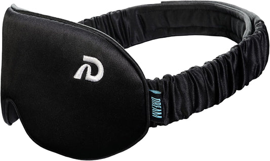 Dream Recovery Performance 3D Contoured Silk Sleep Mask, The Pro Mask | 3D Performance Silk Sleep Mask for Side Sleepers and Travelers, 100% Light Blocking, Adjustable Eye Cover for Sleeping