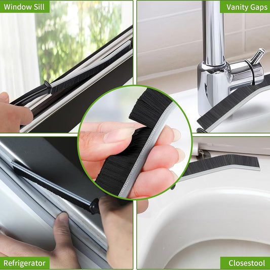 Crevice Cleaning Brush Set, Hard Bristle Gap Cleaning Tool, Ultra-Fine Nylon Deep Scrub Brushes for Window Tracks, Bathroom Grout, Sliding Doors & Sink Detailing,6-Pack