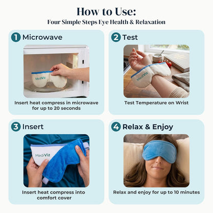 MediViz Heated Eye Mask, Hot or Cold Therapy