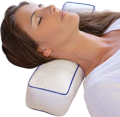 Nature's Guest Adjustable Cervical Neck Roll Bolster Pillow for Sleeping, Neck Pain Relief, Spine Support, Travel, Leg Support, Pregnancy, Cotton Cover, Hypoallergenic Microfiber Fill