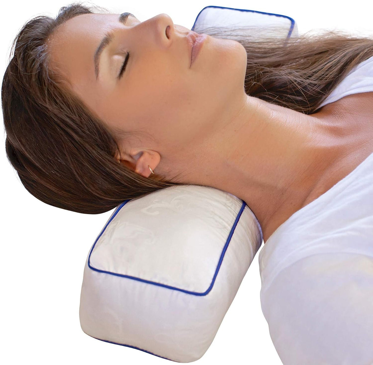 Nature's Guest Adjustable Cervical Neck Roll Bolster Pillow for Sleeping, Neck Pain Relief, Spine Support, Travel, Leg Support, Pregnancy, Cotton Cover, Hypoallergenic Microfiber Fill