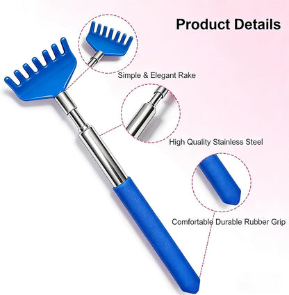 2 Pack Back scratchers Set,Stainless Steel Back Scratcher Extendable