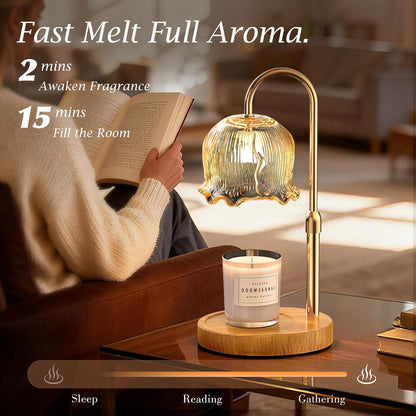 Candle Warmer Lamp with Timer Dimmable Gifts for Women, Adjustable Height Wax Warmer Lamp for Scented Candles, House Warming Gifts for New Home Modern Farmhouse Decor