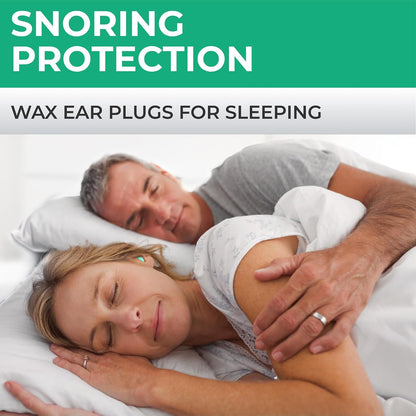 Peace&Quiet PQ Silicone Ear Plugs for Sleeping - 15 Wax Earplugs for Sleep and Swimming Ear Plugs, Soft Ear Covers for Sleeping and Water, Noise Cancelling