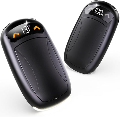 Rechargeable Hand Warmer 2Pack, AI Chips Electric Hand Warmers with LED Display, 3 Temps Portable Magnetic Handwarmers, Pocket-Sized Electronic Hand Warmers for Man, Women, Camping, Hunting, Christmas