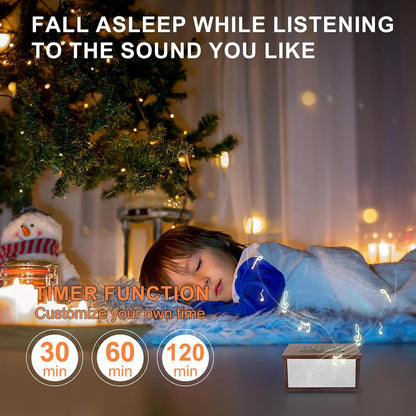 White Noise Sound Machine, Portable Sound Machine with 70 Soothing Sounds, 3 Timer Memory Function 30 Volume Levels Sleep Machines for Baby Kids Adult Home Office Travel, White