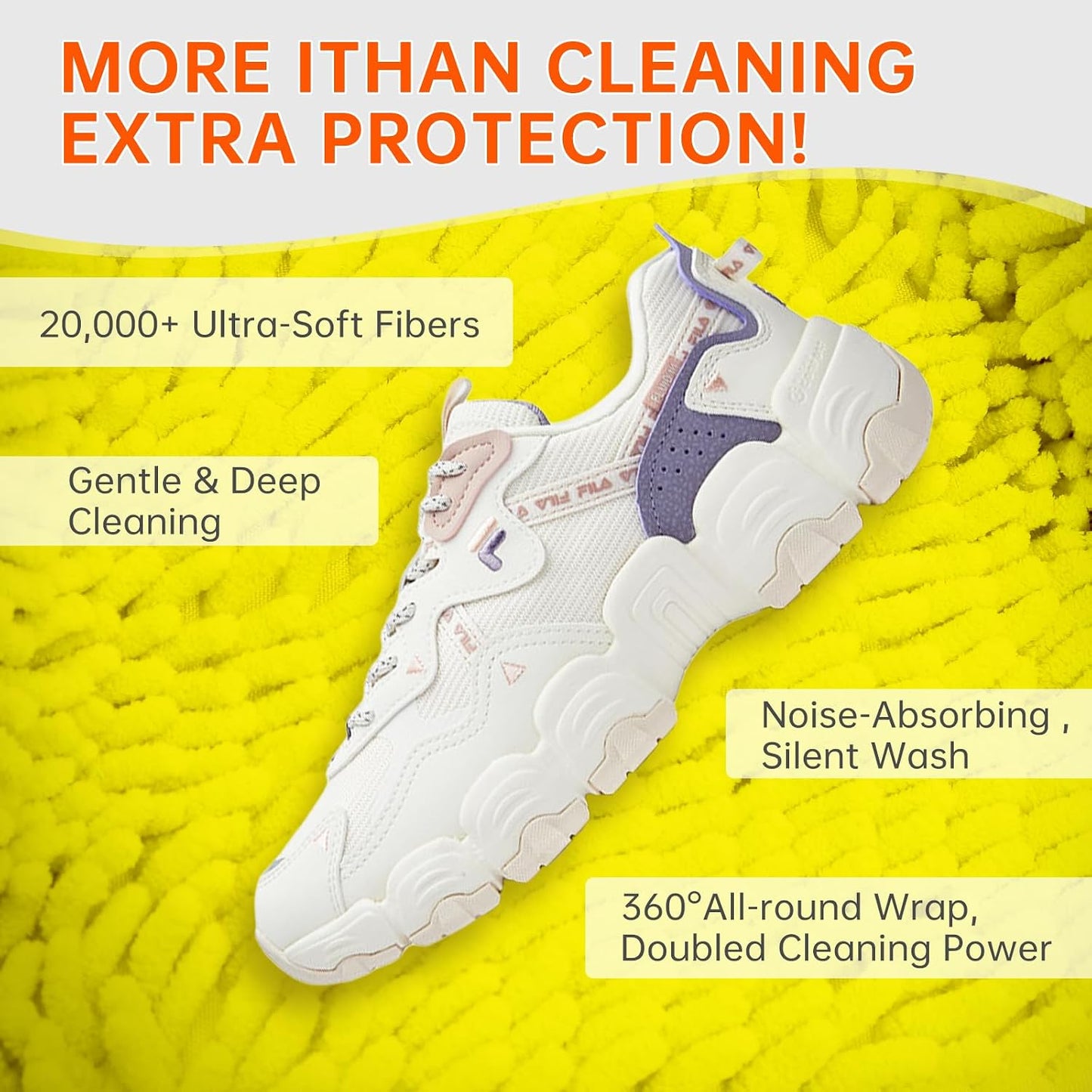 1PCS Blue Shoe Washing Machine Bags for All Shoe Types | Deep Cleaning,Reusable and Durable,Safeguarding Shoes from Scuffs and Deformation,Tear-Resistant Chenille Fabric