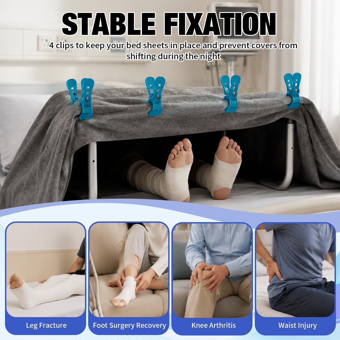 Blanket Lifter, 2nd Gen Upgraded, Leg Lifter for After Knee Surgery, Adjustable Aluminum, for Leg Knee Ankle Post Surgery Recovery