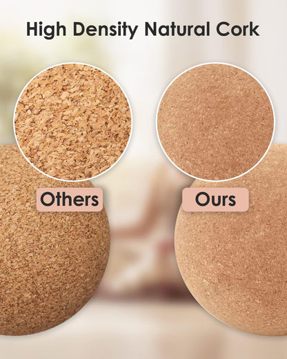 KITWILD Cork Peanut Massage Ball | Peanut Double Lacrosse Massage Ball, Deep Tissue Muscle Massage, Myofascial Release, Muscle Knots, Yoga Therapy