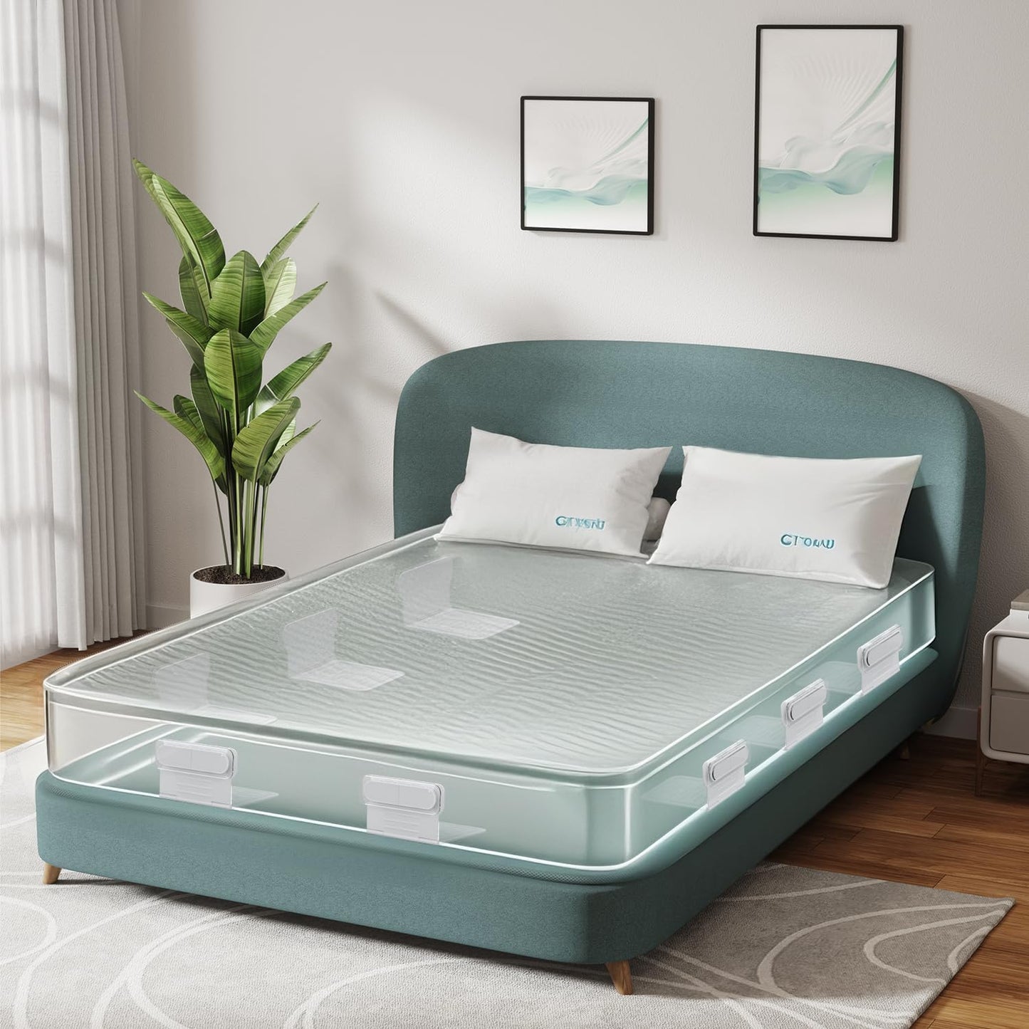 Bed Sheet Holders for Corners,Fitted Sheet Holders Keep Sheets Firm & Tight,Sheet Locks Easy One-Time Installation and No More Loose Sheet