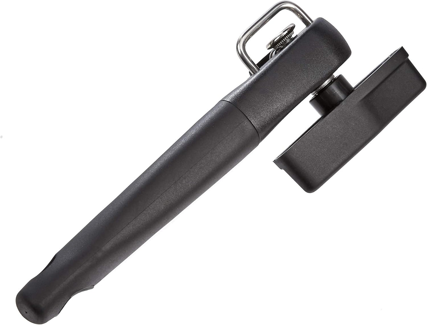 Amazon Basics Manual Can Opener, Easy to Use, Hand Held with Soft Grip Single Handle, Clean Cutting, Large, Black